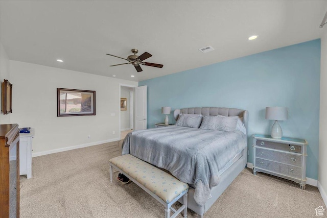 875 E Roadrunner Dr, Washington, UT 84780 - bedroom with recessed lighting, carpet floors, baseboards, and visible vents