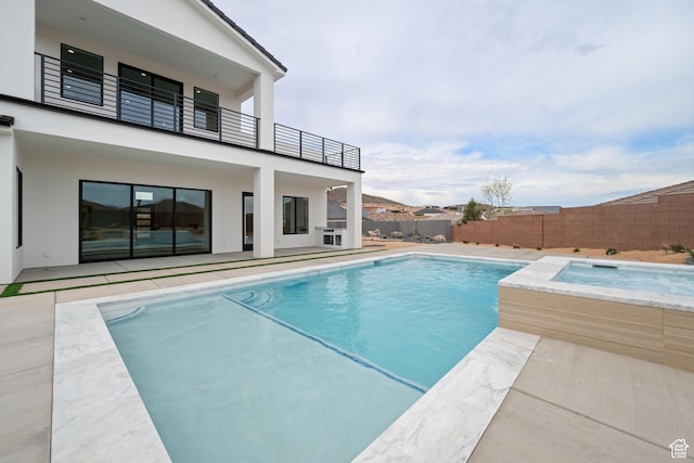 1516 W 800th Cir S, Hurricane, UT 84737 - view of swimming pool with a fenced backyard, a fenced in pool, an in ground hot tub, and a patio area