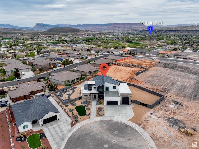 1516 W 800th Cir S, Hurricane, UT 84737 - aerial view with a residential view and a mountain view