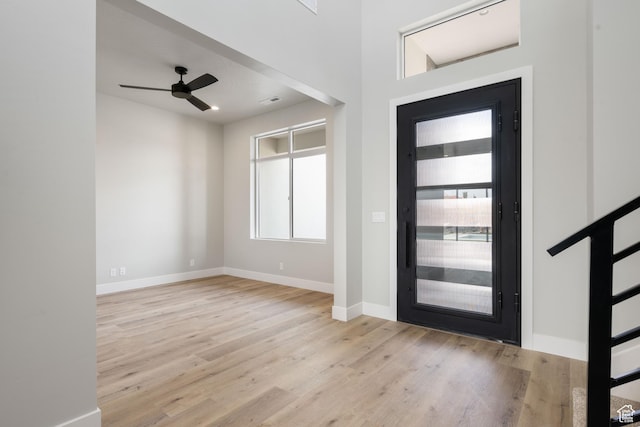 1516 W 800th Cir S, Hurricane, UT 84737 - entrance foyer featuring baseboards, wood finished floors, and ceiling fan