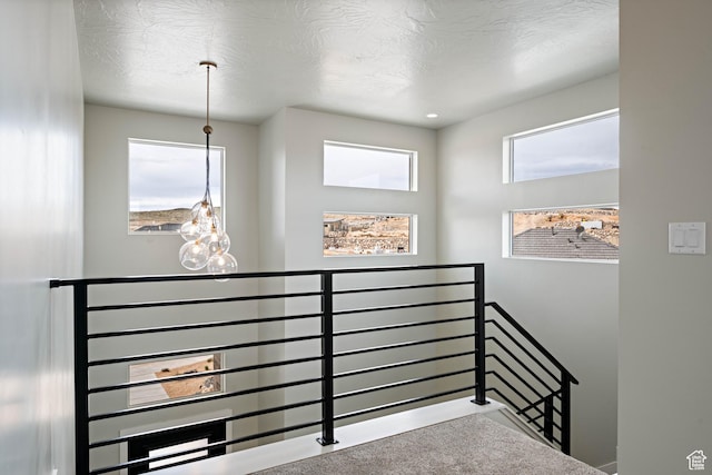 1516 W 800th Cir S, Hurricane, UT 84737 - stairs with a textured ceiling and a chandelier