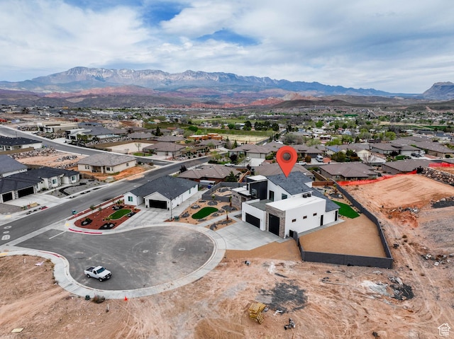 1516 W 800th Cir S, Hurricane, UT 84737 - birds eye view of property with a residential view and a mountain view