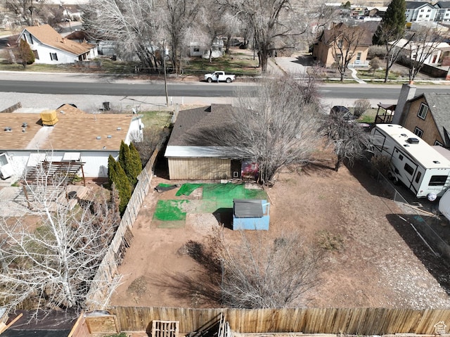 aerial view featuring a residential view