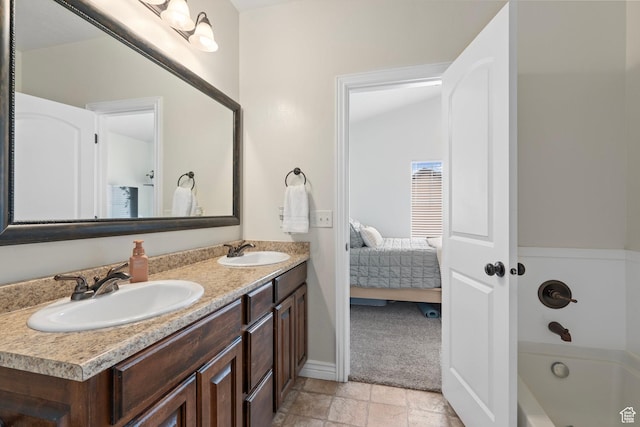 343 S 790 W Unit 301, Pleasant Grove, UT 84062 - full bath with double vanity, a sink, ensuite bath, and a bathtub