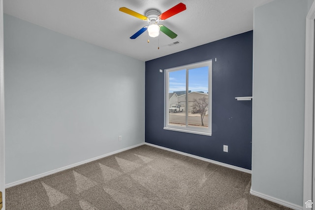 987 S 790 W, Lehi, UT 84043 - carpeted empty room with baseboards, visible vents, and ceiling fan