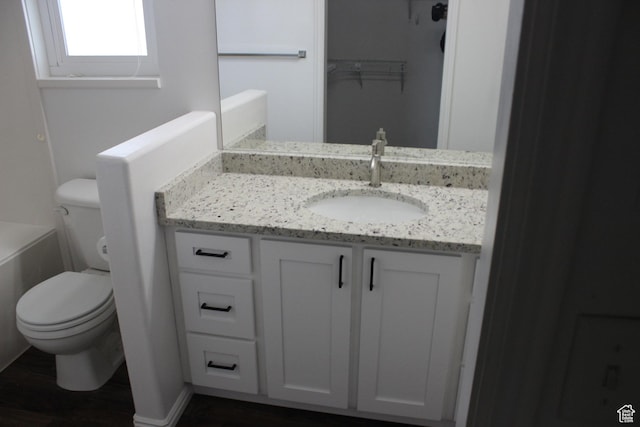 987 S 790 W, Lehi, UT 84043 - bathroom featuring wood finished floors, toilet, and vanity