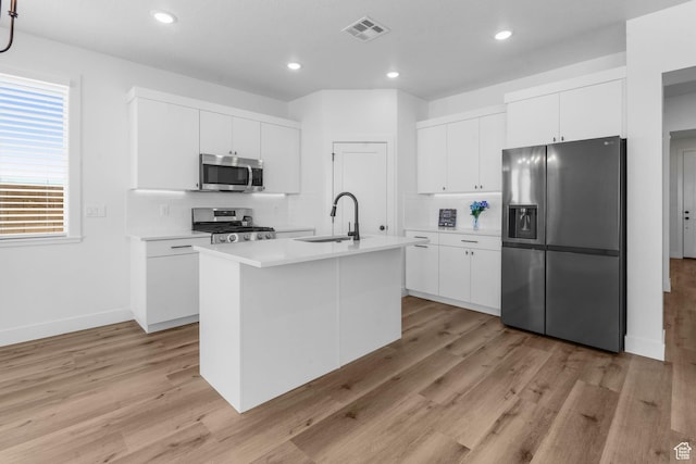 2841 N Rosie Loop N, Cedar City, UT 84721 - kitchen with light countertops, tasteful backsplash, stainless steel appliances, a sink, and visible vents