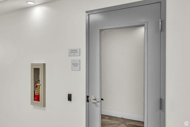 hallway with baseboards