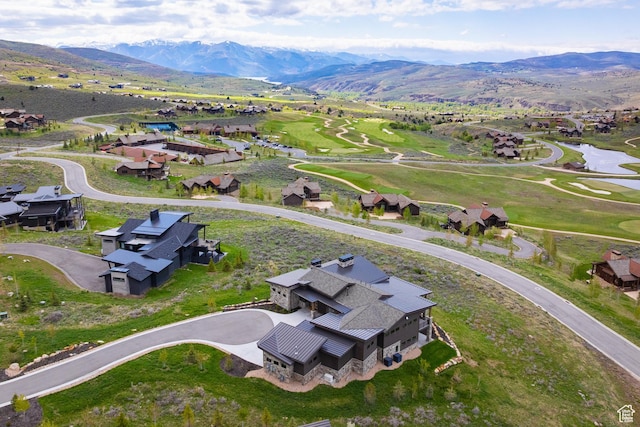 7045 E Moon Light Dr, Heber City, UT 84032 - aerial view of residential area with a water and mountain view and a golf club