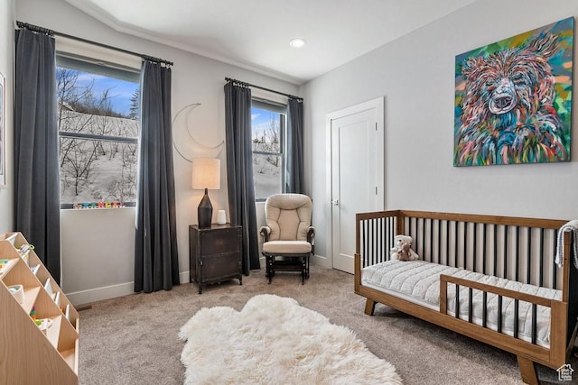 8680 Saddleback Cir, Park City, UT 84098 - carpeted bedroom with baseboards and recessed lighting