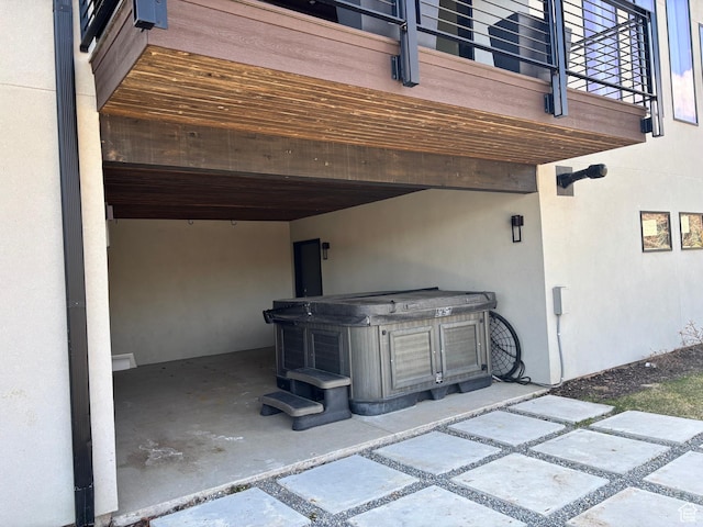 8680 Saddleback Cir, Park City, UT 84098 - view of patio with a hot tub