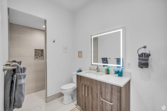 599 W 170 S, La Verkin, UT 84745 - full bathroom with toilet, tile patterned flooring, vanity, and walk in shower