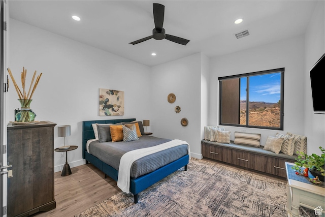 599 W 170 S, La Verkin, UT 84745 - bedroom with baseboards, light wood-style flooring, visible vents, and recessed lighting