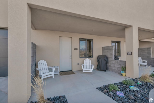 599 W 170 S, La Verkin, UT 84745 - doorway to property featuring stucco siding and a patio