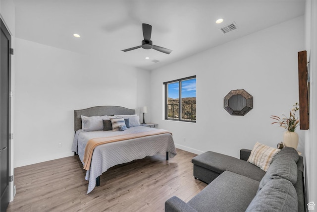599 W 170 S, La Verkin, UT 84745 - bedroom with light wood finished floors, visible vents, and recessed lighting