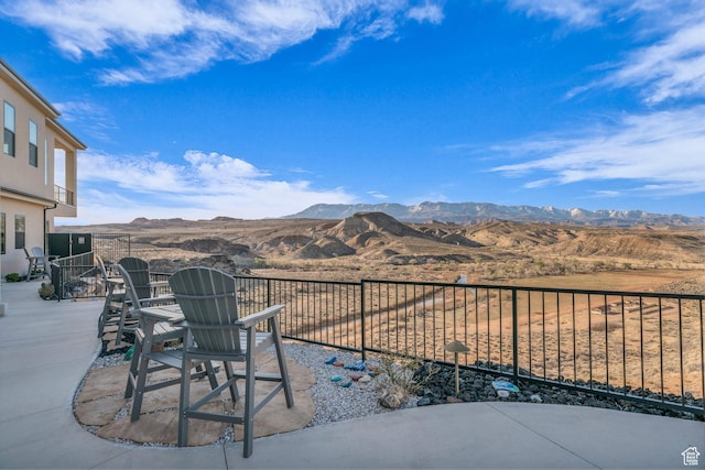 599 W 170 S, La Verkin, UT 84745 - view of patio / terrace featuring a mountain view and fence