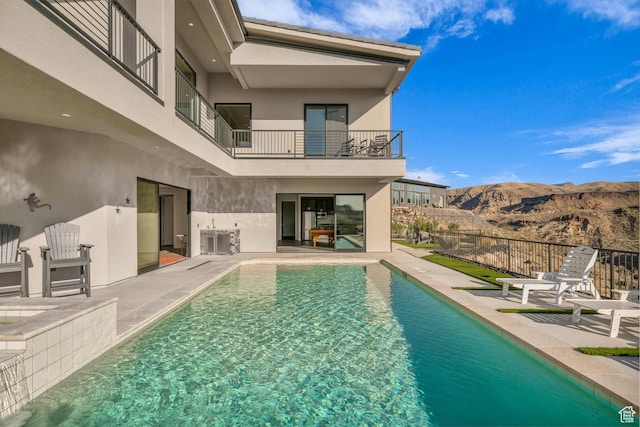 599 W 170 S, La Verkin, UT 84745 - view of pool with fence, a patio, a mountain view, and a fenced in pool