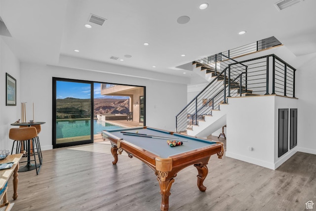 599 W 170 S, La Verkin, UT 84745 - game room with visible vents, wood finished floors, and recessed lighting