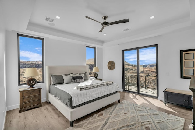 599 W 170 S, La Verkin, UT 84745 - bedroom featuring access to exterior, visible vents, and a raised ceiling
