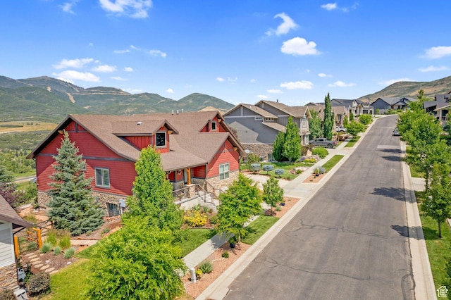 5265 N Laurelwood St N, Heber City, UT 84032 - exterior space featuring a mountain view, curbs, and a residential view