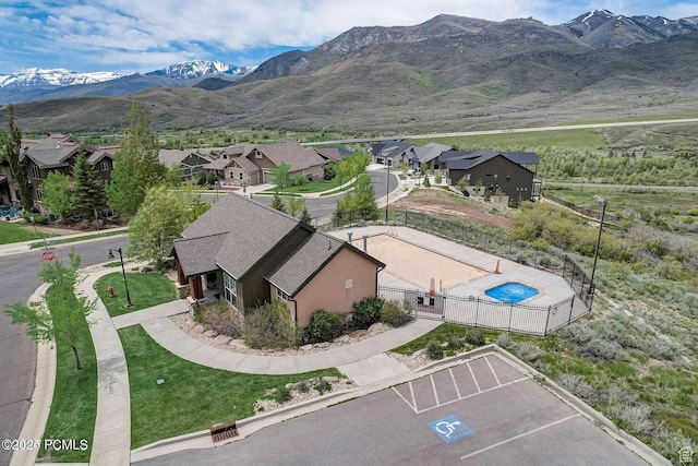 5265 N Laurelwood St N, Heber City, UT 84032 - birds eye view of property featuring a mountain view and a residential view