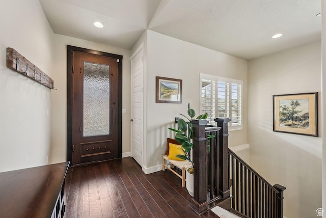 5265 N Laurelwood St N, Heber City, UT 84032 - entrance foyer with recessed lighting, baseboards, and hardwood / wood-style floors