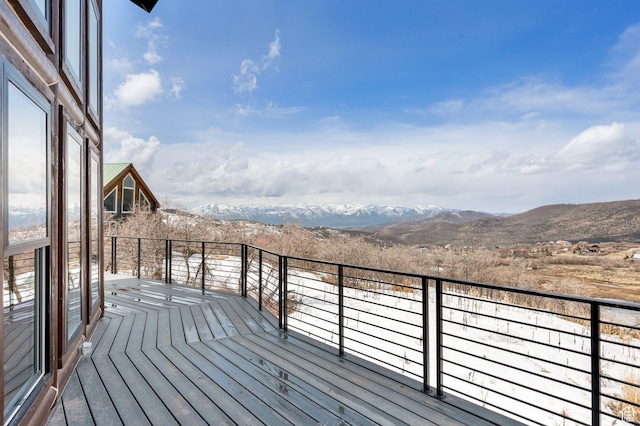 2032 Timber Lakes Dr Unit 950, Heber City, UT 84032 - wooden deck featuring a mountain view