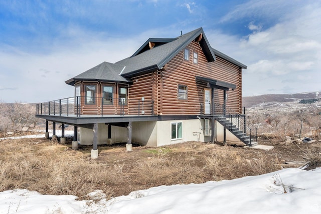 2032 Timber Lakes Dr Unit 950, Heber City, UT 84032 - exterior space with stairs and log exterior