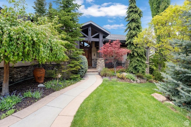 1562 E Granite Brook Ct S, Draper, UT 84020 - view of property hidden behind natural elements with a front yard
