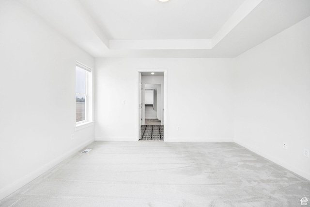 538 N 550 W, Smithfield, UT 84335 - unfurnished room with baseboards, a tray ceiling, visible vents, and light colored carpet