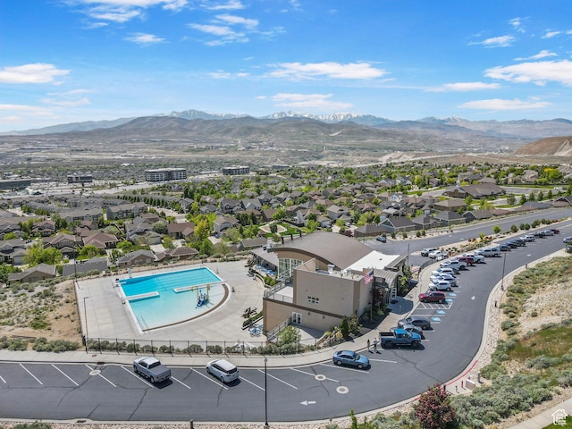 5025 N Shady Bend Ln, Lehi, UT 84043 - drone / aerial view of a mountainous background and a pool