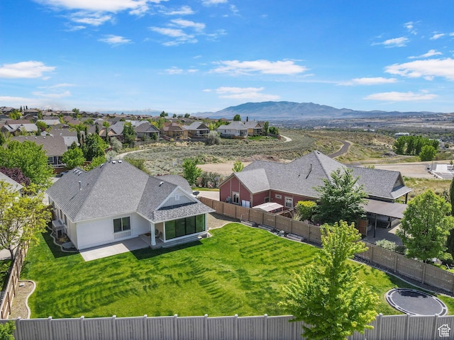 5025 N Shady Bend Ln, Lehi, UT 84043 - aerial perspective of suburban area featuring a mountain backdrop