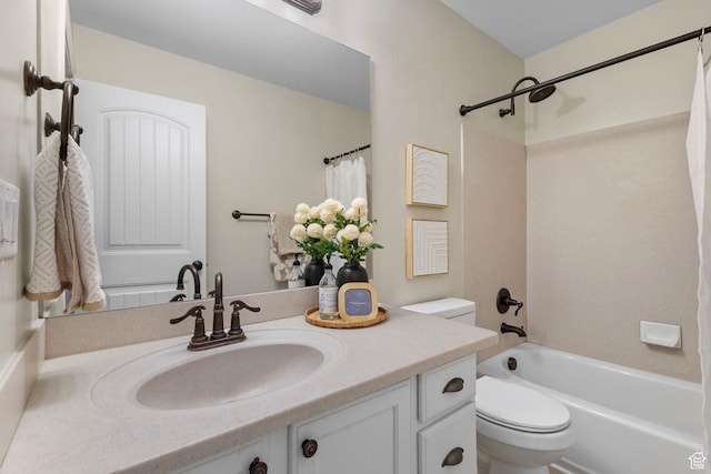 5025 N Shady Bend Ln, Lehi, UT 84043 - bathroom featuring toilet, vanity, and shower / bath combo with shower curtain