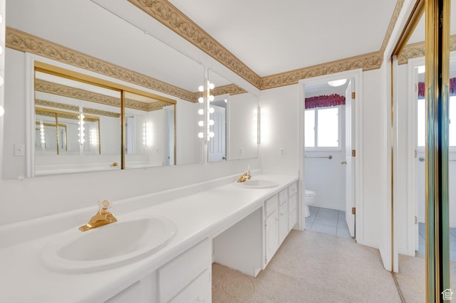 6102 W 13400 S, Herriman, UT 84096 - bathroom with toilet, a sink, and double vanity