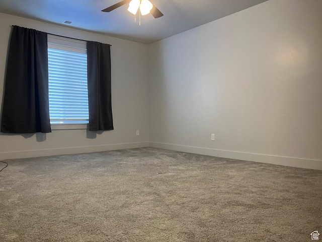 285 W 1580 N Unit 102, Logan, UT 84341 - carpeted spare room with baseboards, ceiling fan, and visible vents