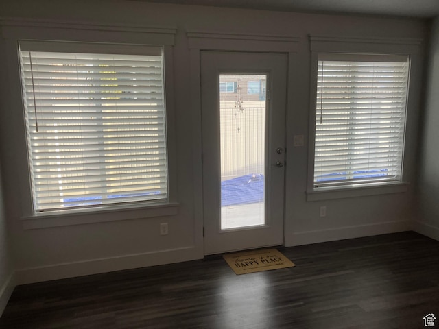 285 W 1580 N Unit 102, Logan, UT 84341 - entryway with baseboards, a wealth of natural light, and wood finished floors