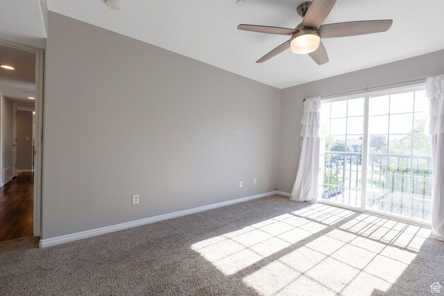 1476 W Brunello Dr S Unit C-5, Bluffdale, UT 84065 - carpeted spare room with a ceiling fan and a smoke detector