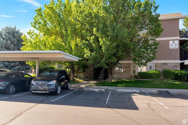 1476 W Brunello Dr S Unit C-5, Bluffdale, UT 84065 - partially covered parking lot featuring stairway