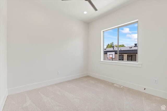 1065 W 125 S, Lehi, UT 84043 - empty room featuring carpet floors, a ceiling fan, baseboards, and recessed lighting