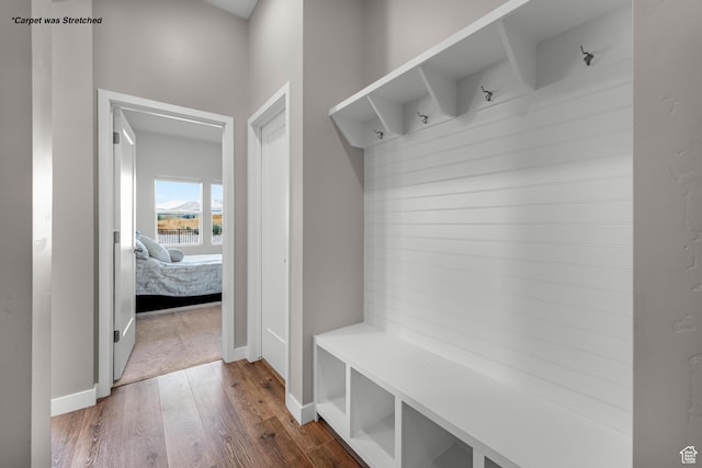 3032 W Cramden Dr, Lehi, UT 84043 - mudroom with baseboards and wood finished floors