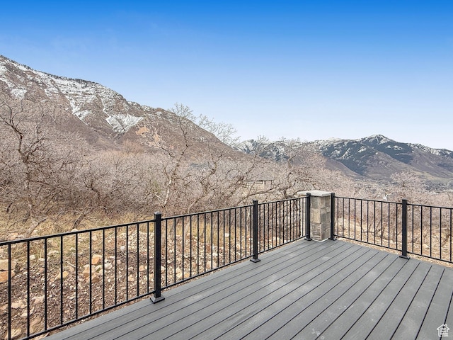 4014 N Dillon Way N, Ogden, UT 84414 - deck featuring a mountain view