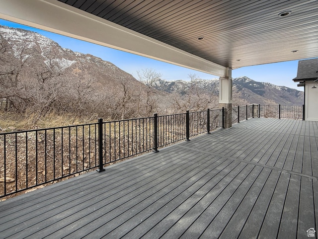 4014 N Dillon Way N, Ogden, UT 84414 - wooden terrace with a mountain view