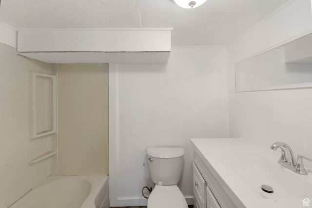 bathroom with toilet and vanity