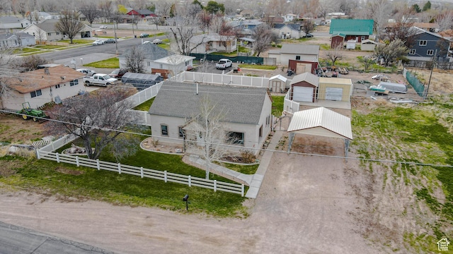 drone / aerial view with a residential view