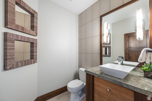 853 W Benjamin Pl, Kamas, UT 84036 - bathroom with toilet, vanity, tile patterned floors, and baseboards