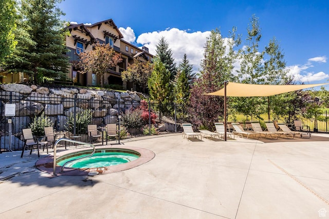 853 W Benjamin Pl, Kamas, UT 84036 - view of pool with a patio, a community hot tub, and fence