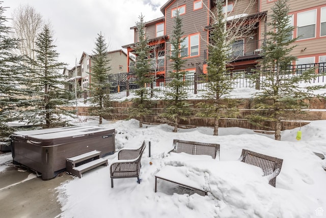 853 W Benjamin Pl, Kamas, UT 84036 - exterior space with fence and a hot tub
