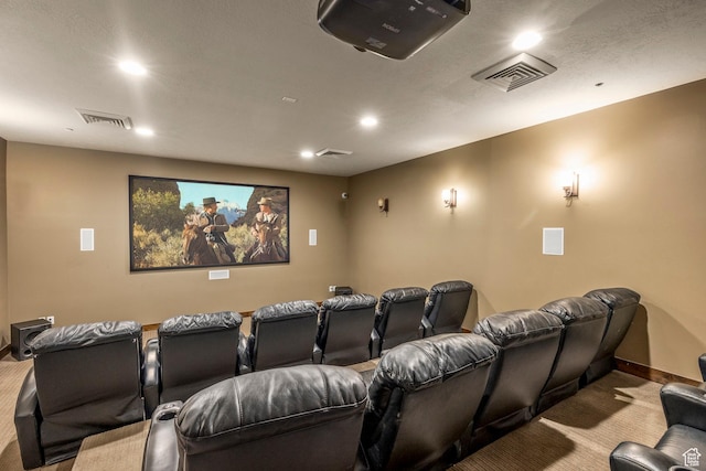 853 W Benjamin Pl, Kamas, UT 84036 - carpeted home theater room with visible vents and recessed lighting