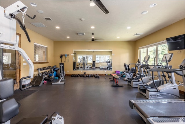 853 W Benjamin Pl, Kamas, UT 84036 - workout area with visible vents and recessed lighting