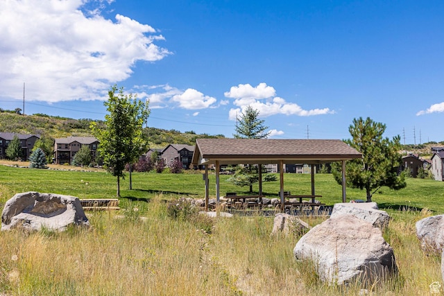 853 W Benjamin Pl, Kamas, UT 84036 - exterior space with a gazebo and a lawn